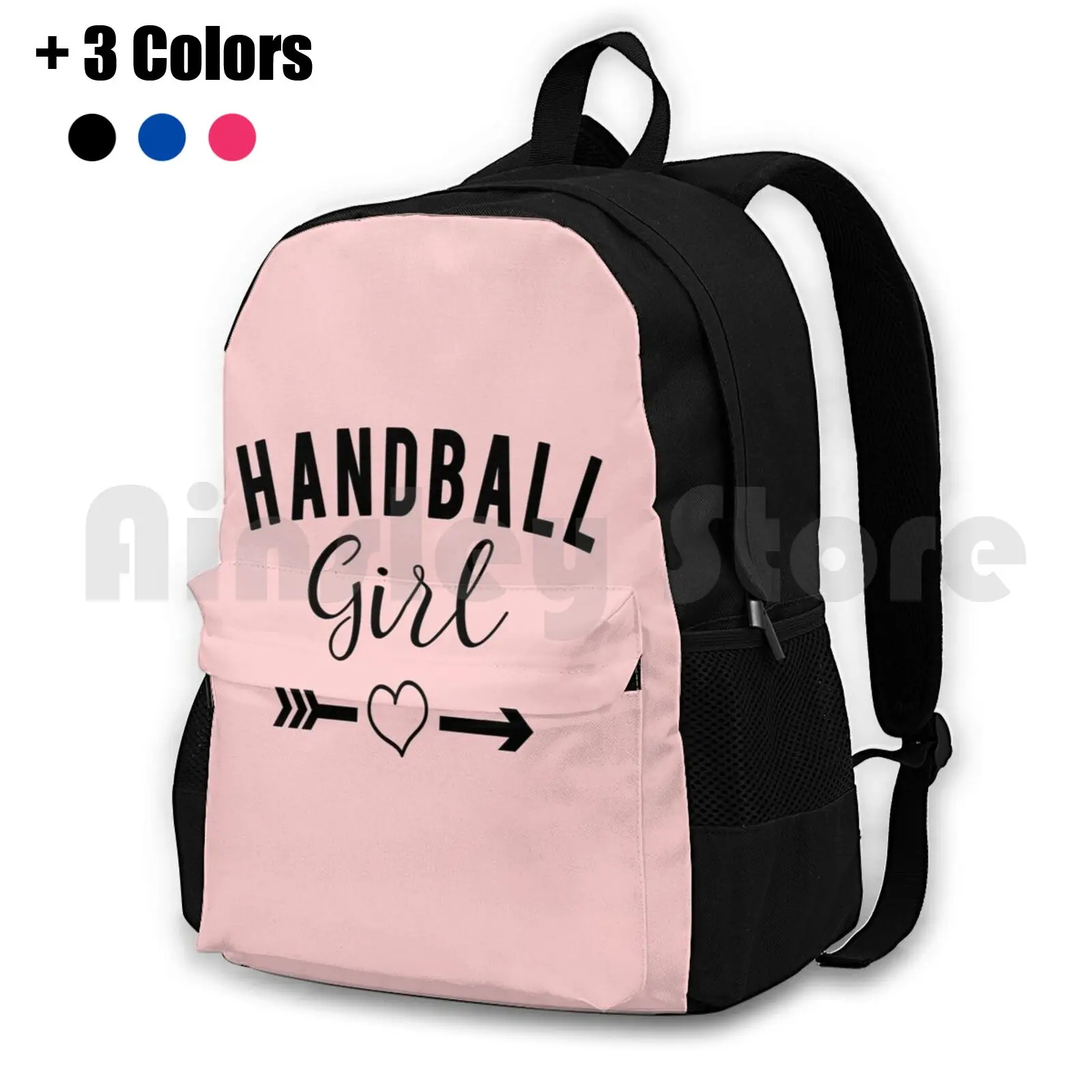 Handball Girl Lovers Outdoor Hiking Backpack Riding Climbing Sports Bag Handball Player Design Handball Girl Handball Handball