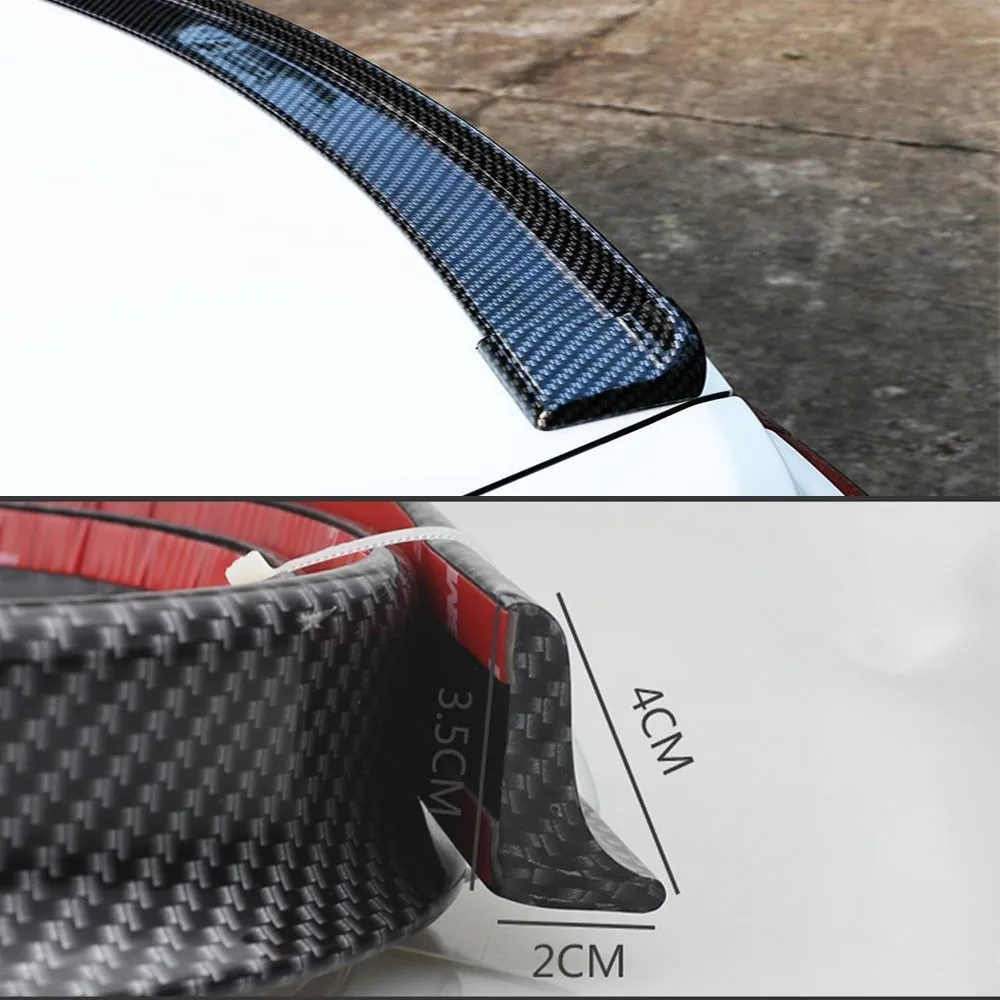 For Renault KADJAR CLIO ESPACE Megane Laguna Talisman 1.5 Meters Rubber Fake Carbon Fiber Auto Spoiler Wing Car Accessories