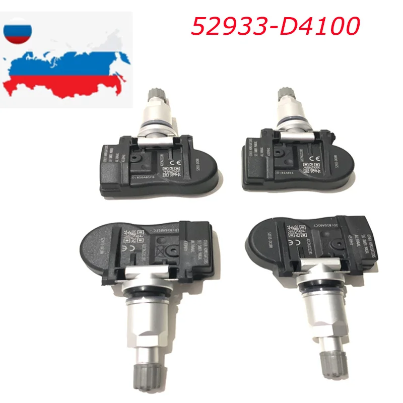 4pcs/lot Tire Pressure SENSOR 52933D4100 For 2015-2022 Hyundai ELANTRA I30 I30 FASTBACK KIA OPTIMA NIRO 52933-F2000 52933-D4100