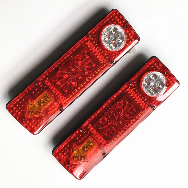 12/48/60/8V Led Electric Tricycle Tail Light Turn Signal Integrated Light Motorcycle Truck Rear Brake Stop Lamp 1Pair