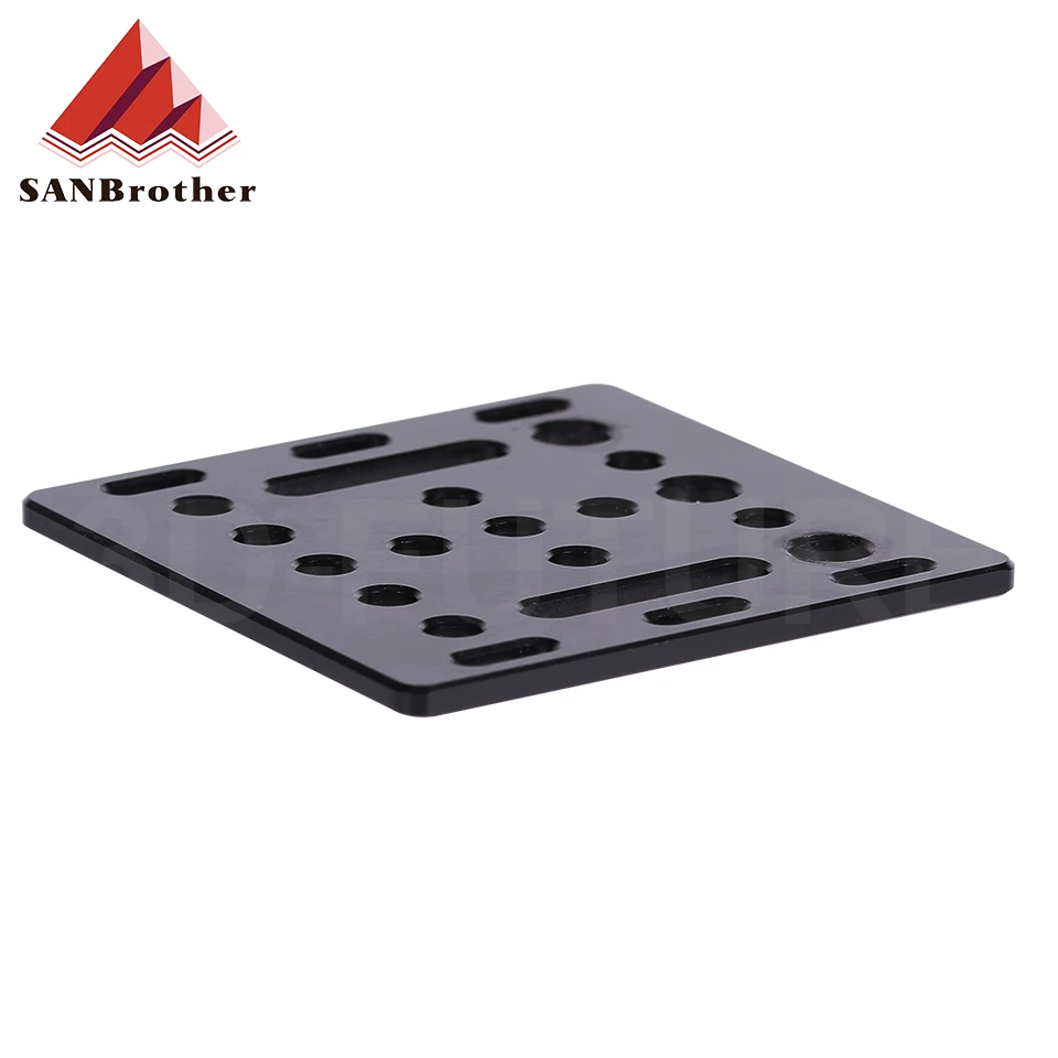 3D Printer Part Opensource V-Slot Gantry Plate 20mm Black Sand Blasting 65.5mmx65.5mmx3mm