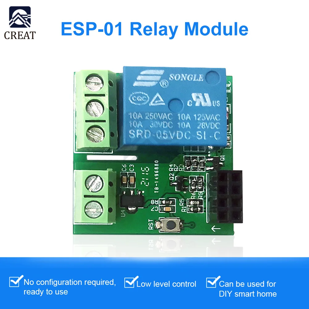 ESP8266 ESP-01/01S WIFI Control Relay Module Separate Base Plate Smart Home Remote ESP01 ESP-01 Wireless WIFI Module DC5V