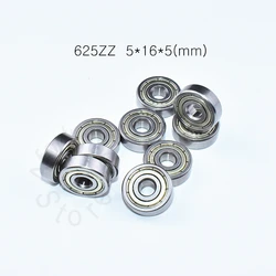 Carbon steel 625zz Bearing 10 Pieces 5*16*5(mm) Metal Sealed High speed Mechanical equipment parts