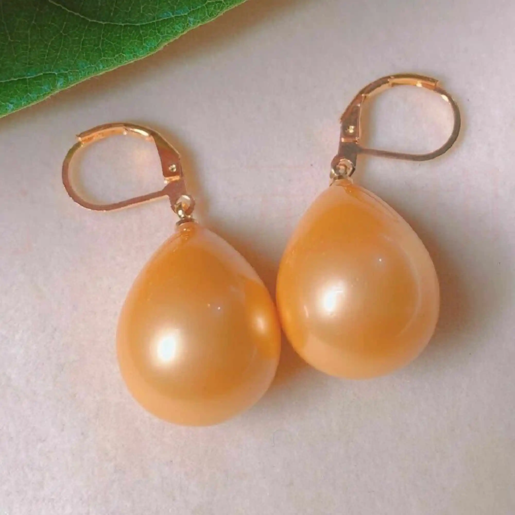 

Fashion accessories Pearl teardrop eardrop 18k gold Earrings Hook Jewelry Wedding Classic