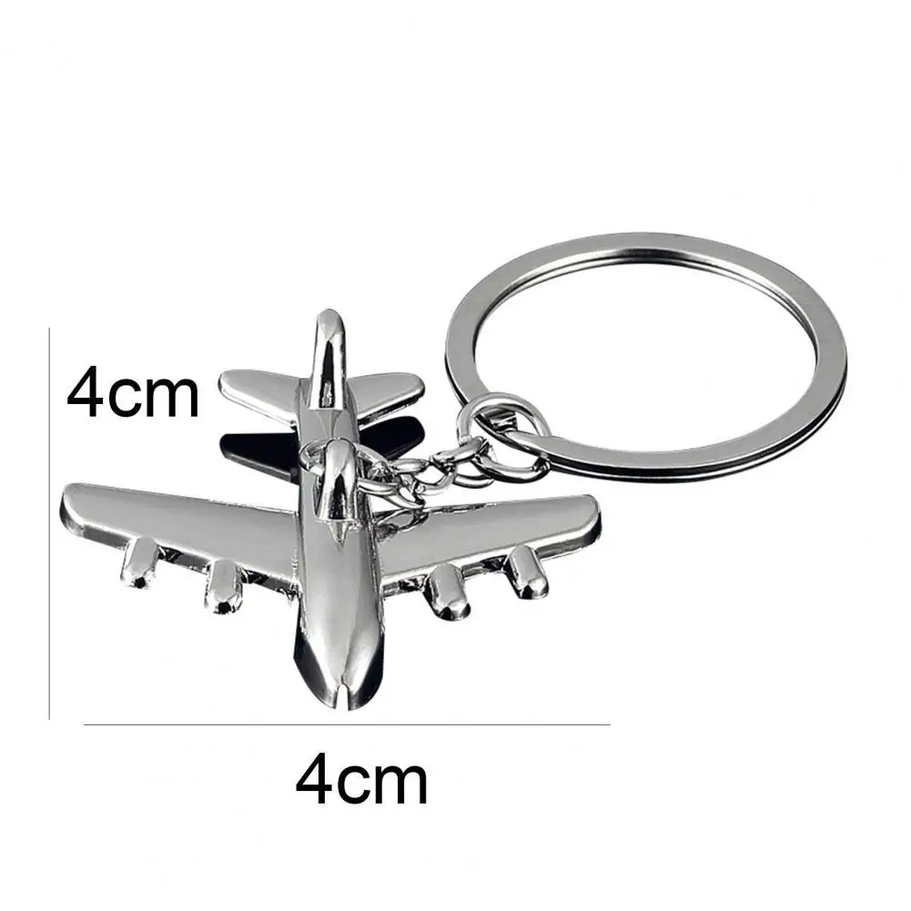 Fashion Simple Keychain Creative Sturdy Civil Airplane Pendant Mini Keyring for Gift