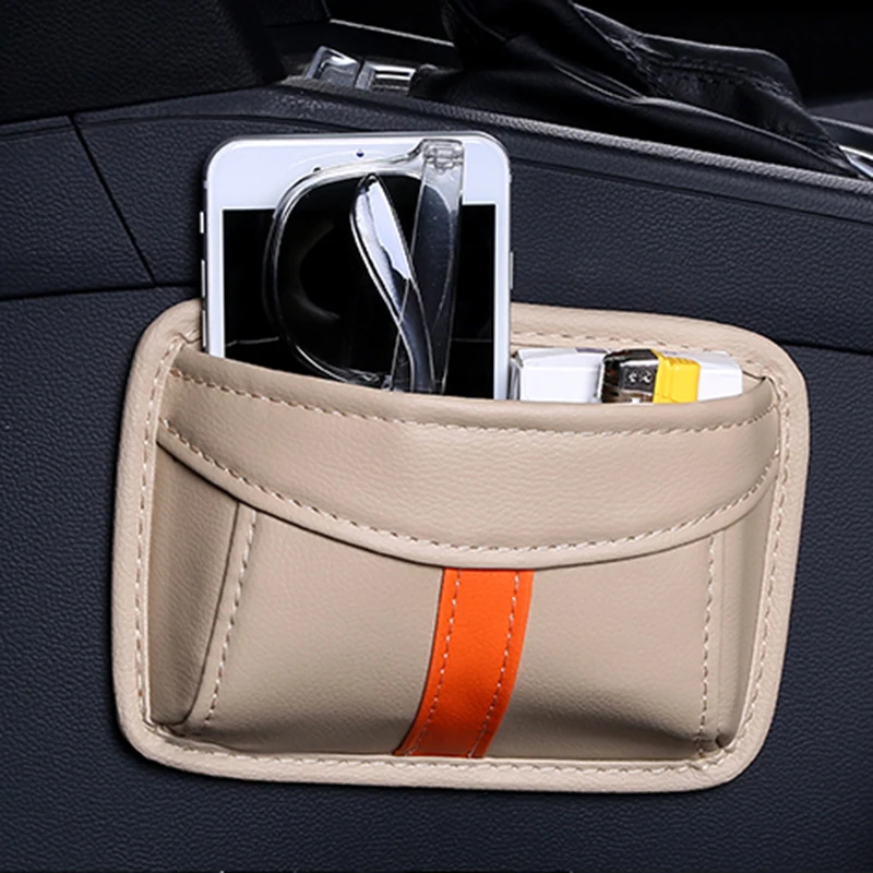 Car adhesive multifunctional PU leather storage box for Skoda Octavia Fabia Volkswagen vw POLO Tiguan Buick Regal Lacrosse Excel