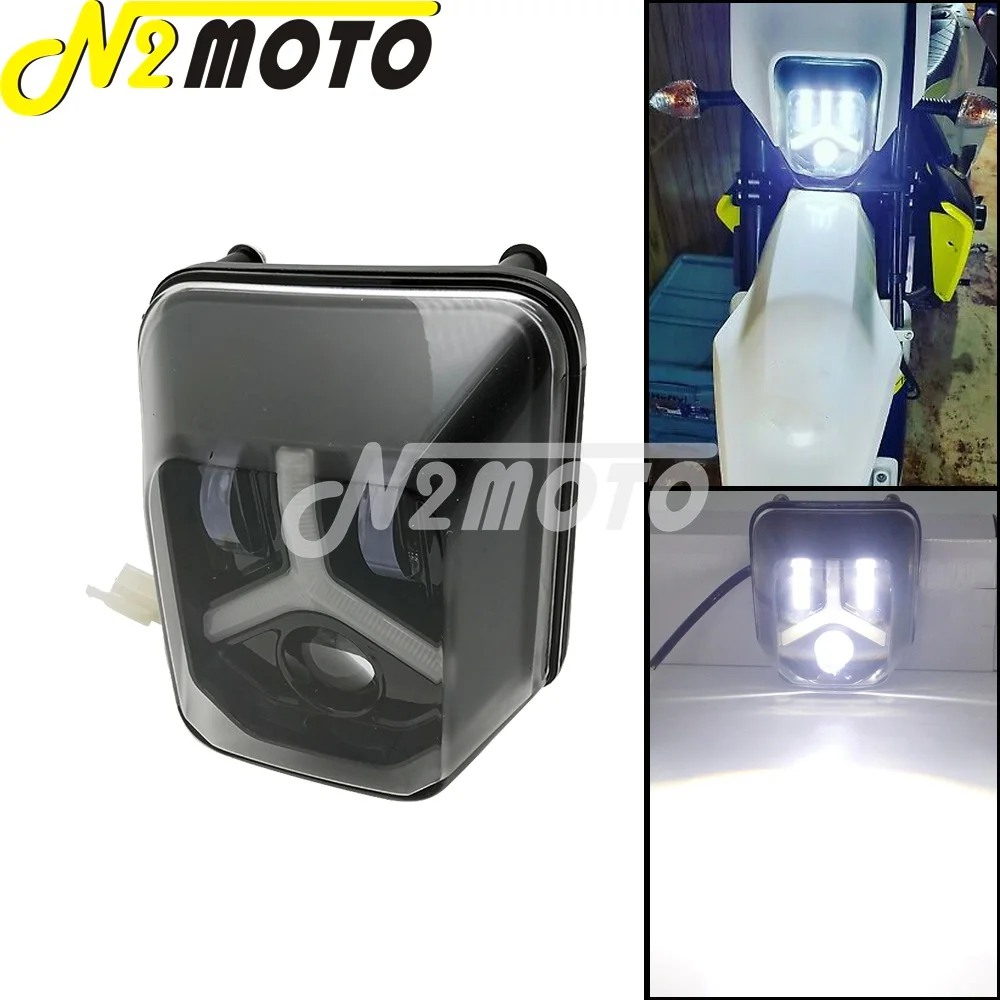 LED Light Dual Sport Enduro LED Headlight Front Running Lamp for Hus TE FE 150 250 300 450 501 701 Supermoto Lighting Headlamp