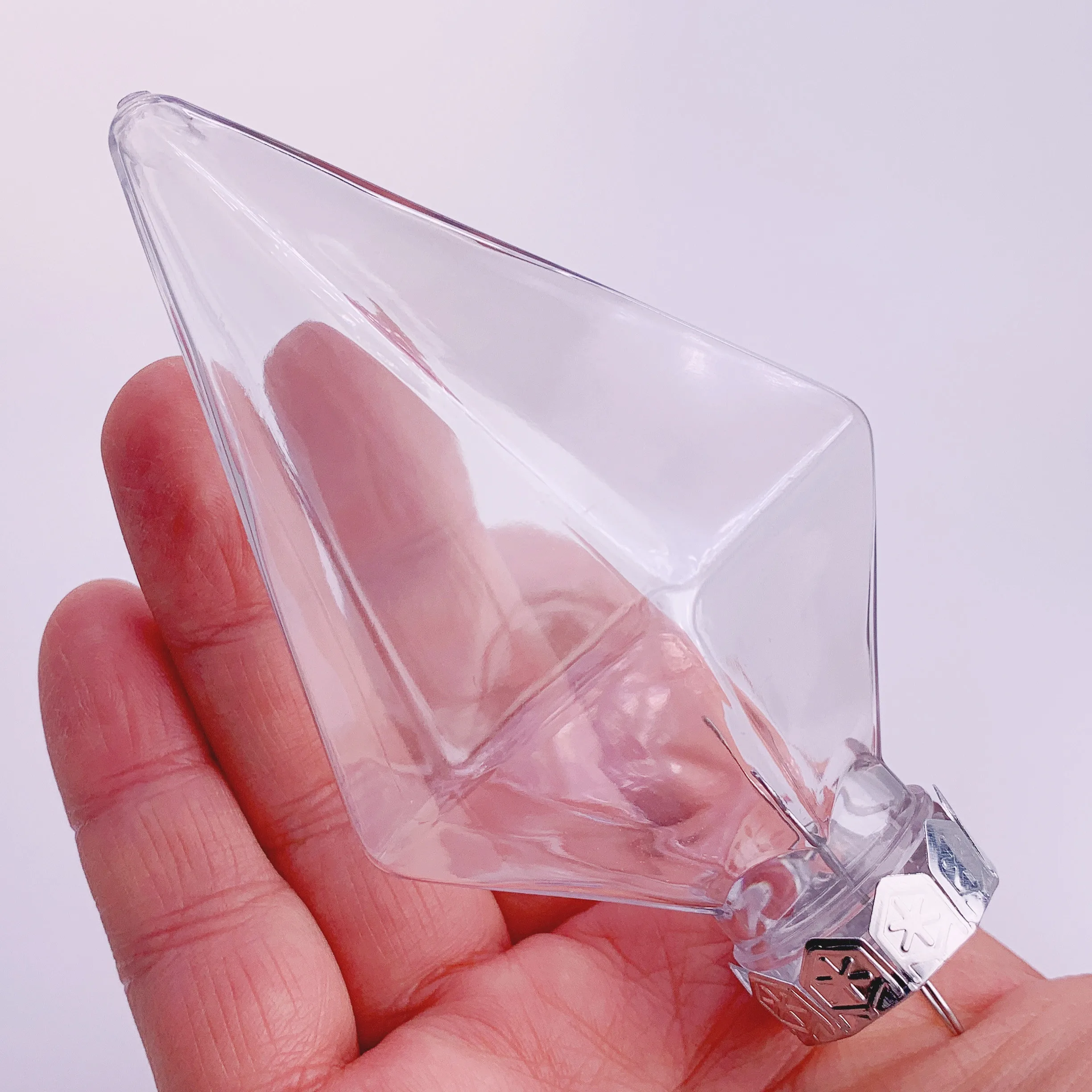 20 Pieces x DIY Paintable Shatterproof Christmas Decoration Ornament Fillable 115mm Plastic Diamond