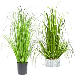 60/65cm Large Artificial Plant Potted Fake Onion Grass Tropical False Dandelion Ball Wedding Flower For Home DIY Christmas Decor