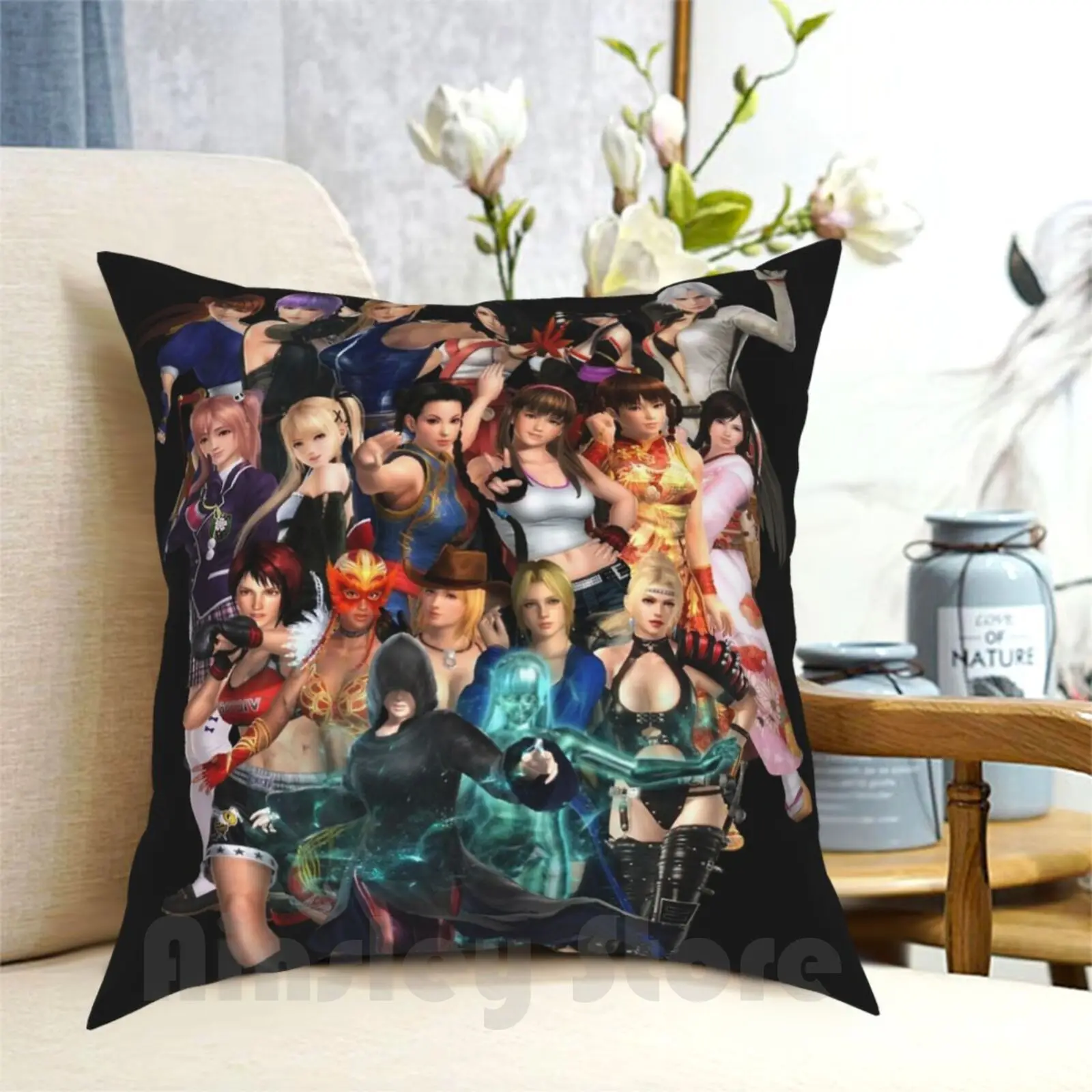 Doa Girls Pillow Case Printed Home Soft DIY Pillow cover Dead Or Alive Doa Video Games Kasumi Ayane Christie Lei Fang