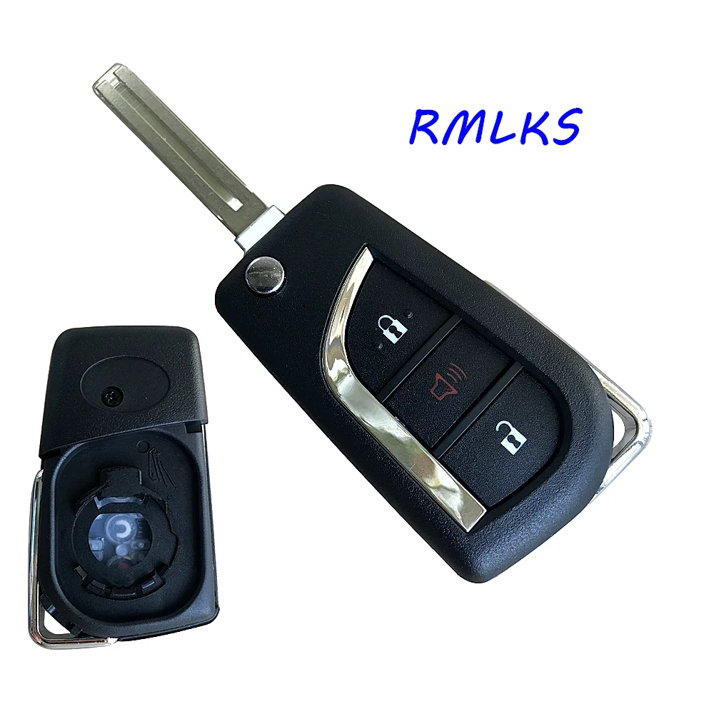 Flip Remote Key Shell Case Cover Housing Fob for Toyota Uncut Blade