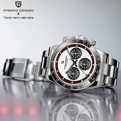 PAGANI DESIGN 2024 New Men's Watches Luxury Quartz Wristwatch for men Retro sports Chronograph Japan VK63 Sapphire glass Clock