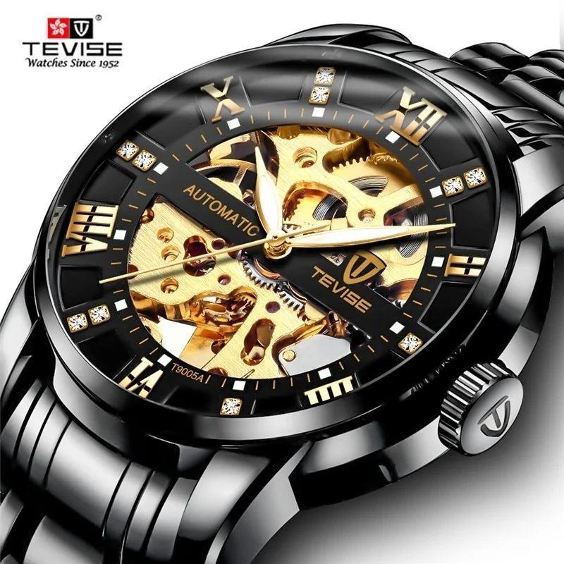 

Top Brand Luxury TEVISE Mens Self Wind Wristwatch Man Mechanical Watches Automatic Watch Male Clock Relogio Masculino