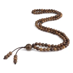 Classic Vintage Men Necklace Bracelets Women 6mm Wooden Beaded Necklace Healing Balance Bangles Prayer Reiki Buddha Jewelry Gift