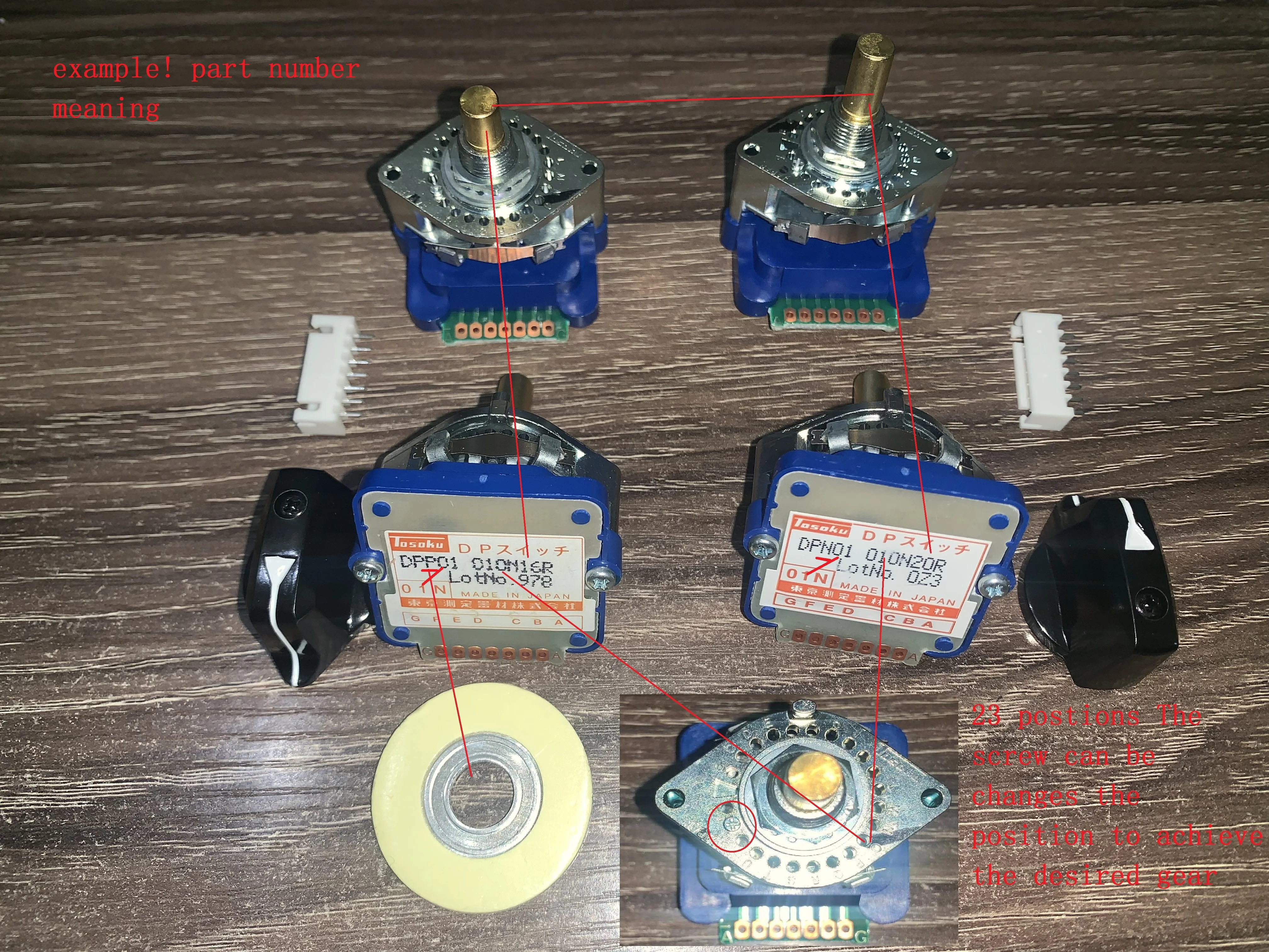 DPN02 010L20R 02L Rotary switches band switch TOSOKU Magnification Machine Band CNC panel knob switch