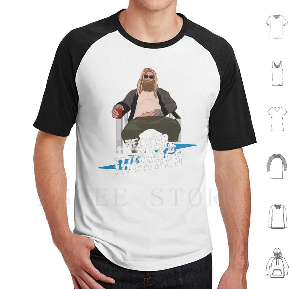 Camiseta con estampado del Dios del trueno, parodia de Humor de algodón, cerveza rubia, Endgame, banda para dormir, diversión de la guerra infinita