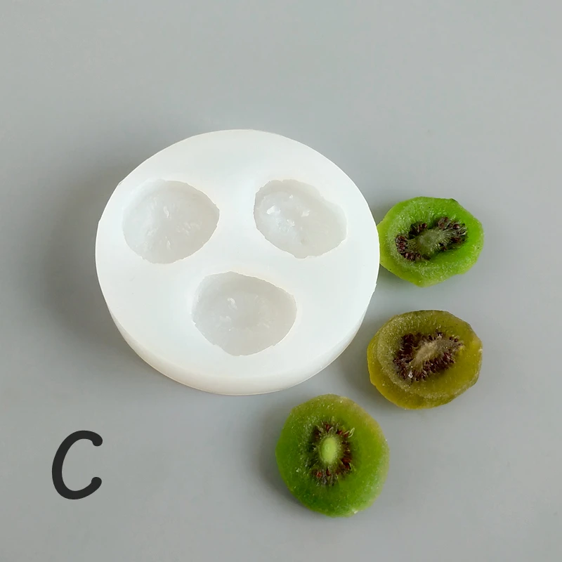 DIY Silikonowa forma do świec suszonych owoców, Jujube Kiwi, Banana, nakrętka 3D, ręcznie robiona czekoladowa kremówka, forma do robienia mydła,