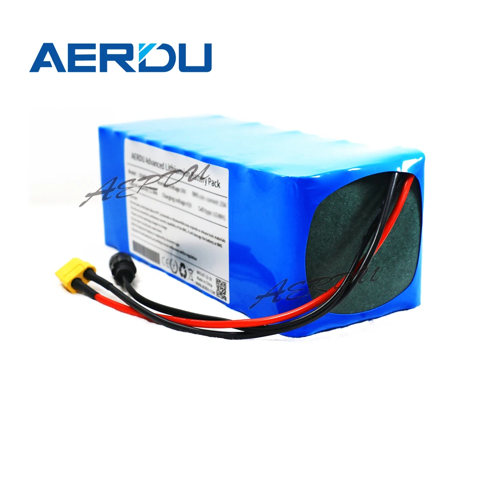 Imagem -03 - Bateria de Lítio Aerdu para Bicicleta Elétrica 36v 10 p 12ah 3200mah 18650 13ah 12ah com 25a Bms 42v