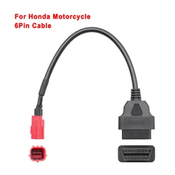 Cable adaptador de diagnóstico de 6 pines a OBD2 para Moto Guzzi Piaggio Vespa diagnóstico de fallos de motor de motocicleta y conector Detector