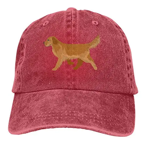 Denim Cap Cute Golden Retriever Baseball Dad Cap Classic Adjustable Casual Sports for Men Women Hats