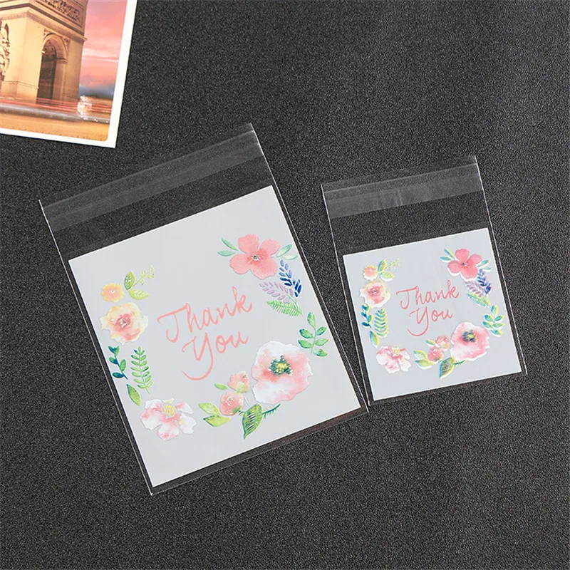 25pcs 10*10+3 Big Lovely Self-Stick Transparent Opp Bags Bracelets Earring Necklace Gift Bags Packaging for Jewelry Box Package