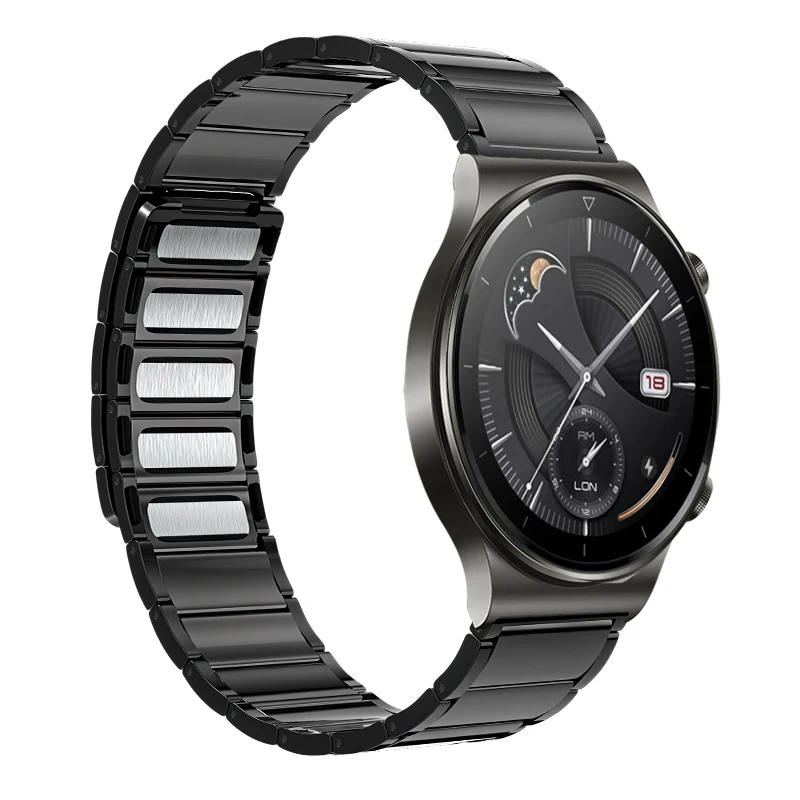 22mm Metal Strap For Samsung Watch 3/Gear S3/Huawei Watch GT3 Magnetic Stainless Steel Titanium Bracelet For Amazfit GTR 3 Band