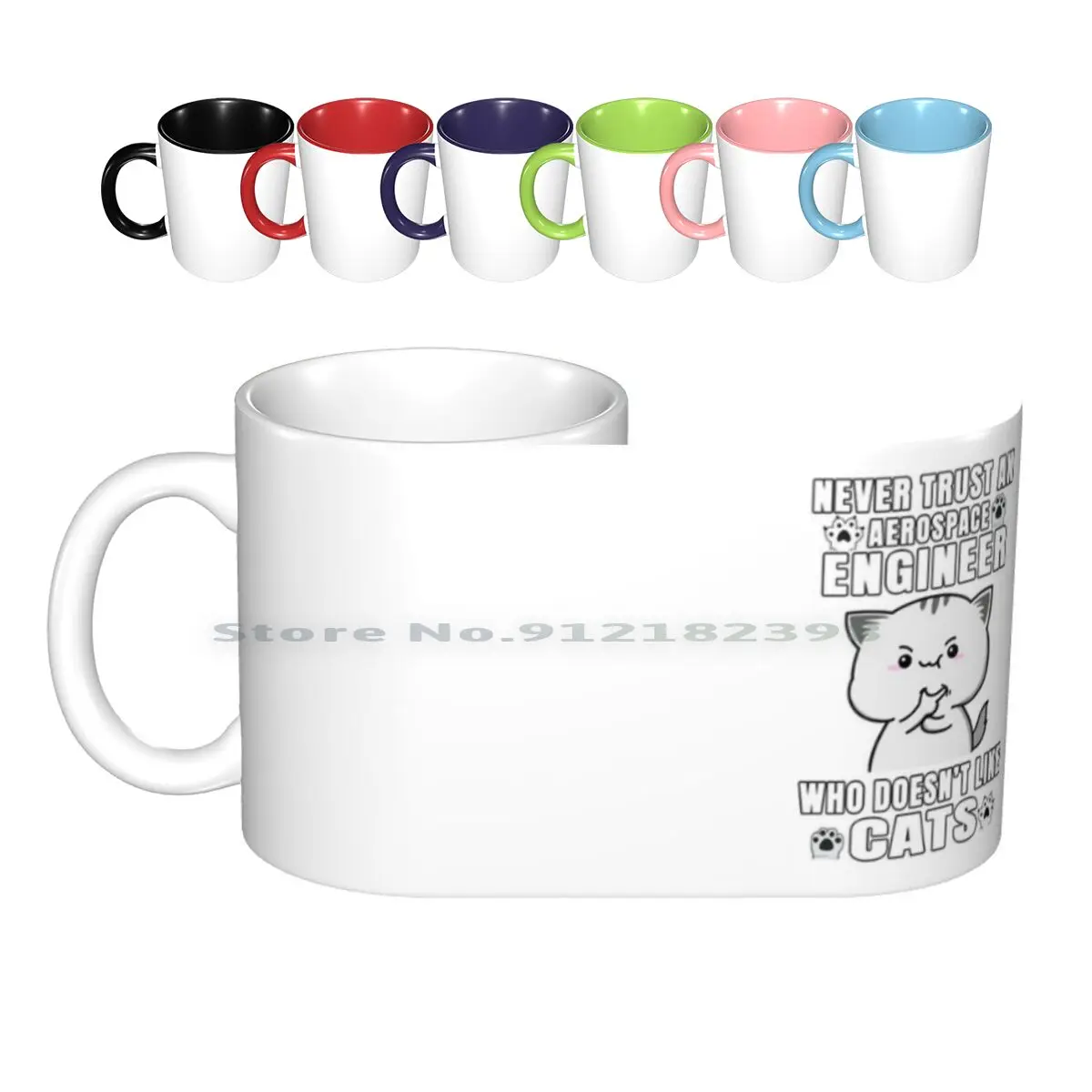 Aerospace Engineer Never Trust Someone Who Doesn't Like Cats Ceramic Mugs Coffee Cups Milk Tea Mug Cat Kitten Cat Lover Kitten