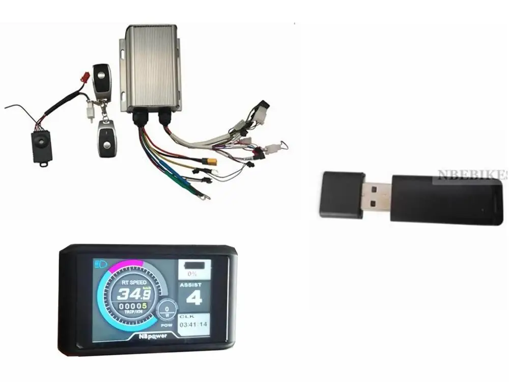 Update MQCON SVMC72  72V  45A  E-bike Motor Controller Kits with NEW UKC1  Display and Alarm &Lock &Bluetooth