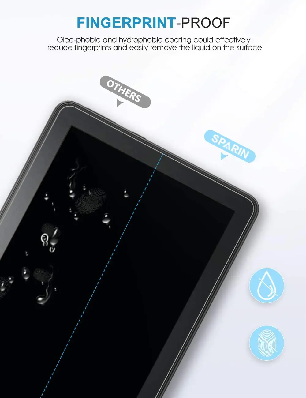 Tablet Tempered Glass Screen Protector Cover for Amazon fire HD 8 10th Gen 2020 Tablet HD Eye Protection Tempered Film