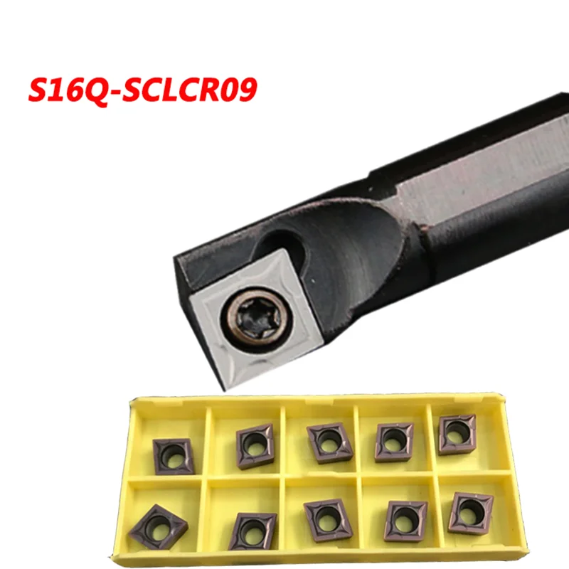 1 pc CNC Cutter tools S16Q-SCLCR09 Internal turning tool Lathe Boring Bar Tool Holder CCMT09T304 CCMT09T308 Carbide Inserts