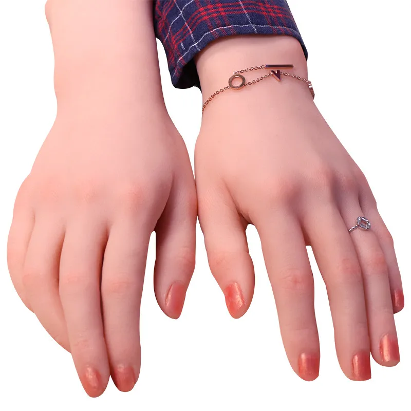 SexShop Realistic Female Hands ,Love Sex Doll Real Skin,Mannequin Hands Ring ,Display Sexy Woman Hands,Male Masturbator SM Toys