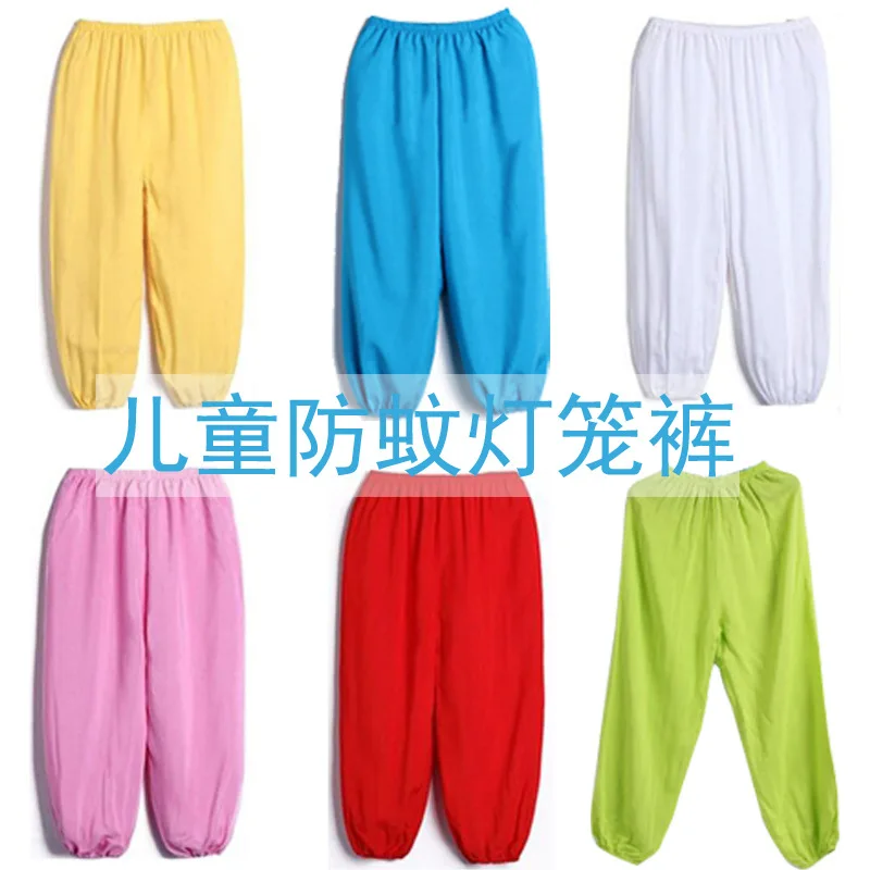 2021 boys and girls anti-mosquito pants summer new children's clothing baby loose bloomers cotton silk children's trousers