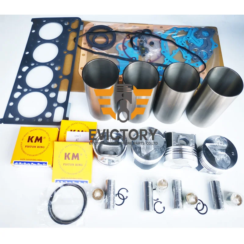 

Engine rebuild V2003T V2003 overhaul rebuild kit piston ring liner gasket bearing + valve water oil pump