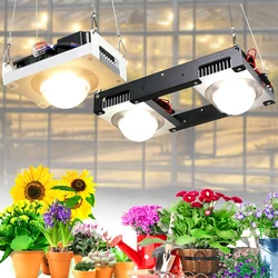 Lâmpada de led cob para cultivo de plantas indoor, led, espectro completo, 100w, 200w, 300w, 3500k, 5000k, para hidroponia