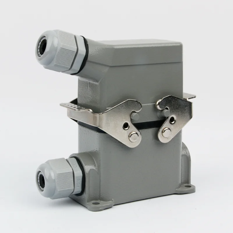 Rectangular heavy load connector 4-core hdc-hsb-004 high base aviation plug socket industrial waterproof 35A