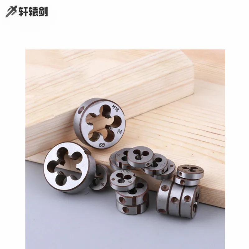 

2PCS Left M12x1.5 LH M14X1.5 M16 M18 M20X1.5 Left Thread Solid Circular Screwing Dies-matric Thread Tool