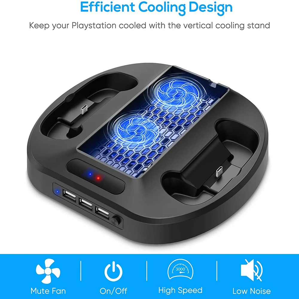 Вертикальная подставка с охлаждающим вентилятором для Xbox серии S, Зарядная база YUANHOT с двойным портом зарядного устройства контроллера и системой охлаждения