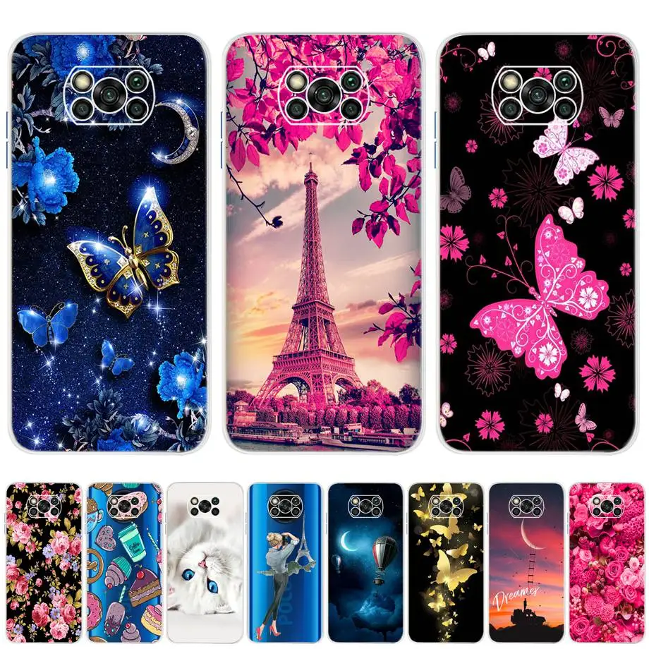 Cartoon Painted Soft Silicone Phone Case For Xiaomi Poco X3 NFC X3 Pro Case Shockproof TPU Bumper For Xiaomi POCO X3 Pro x 3 NFC