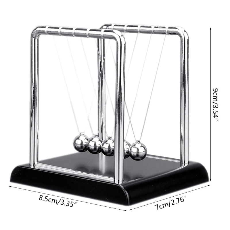 Bola de Metal portátil para niños, juguete de ciencia física para la yema del dedo, bola que se balancea, juguete antiestrés para escritorio, D5QA