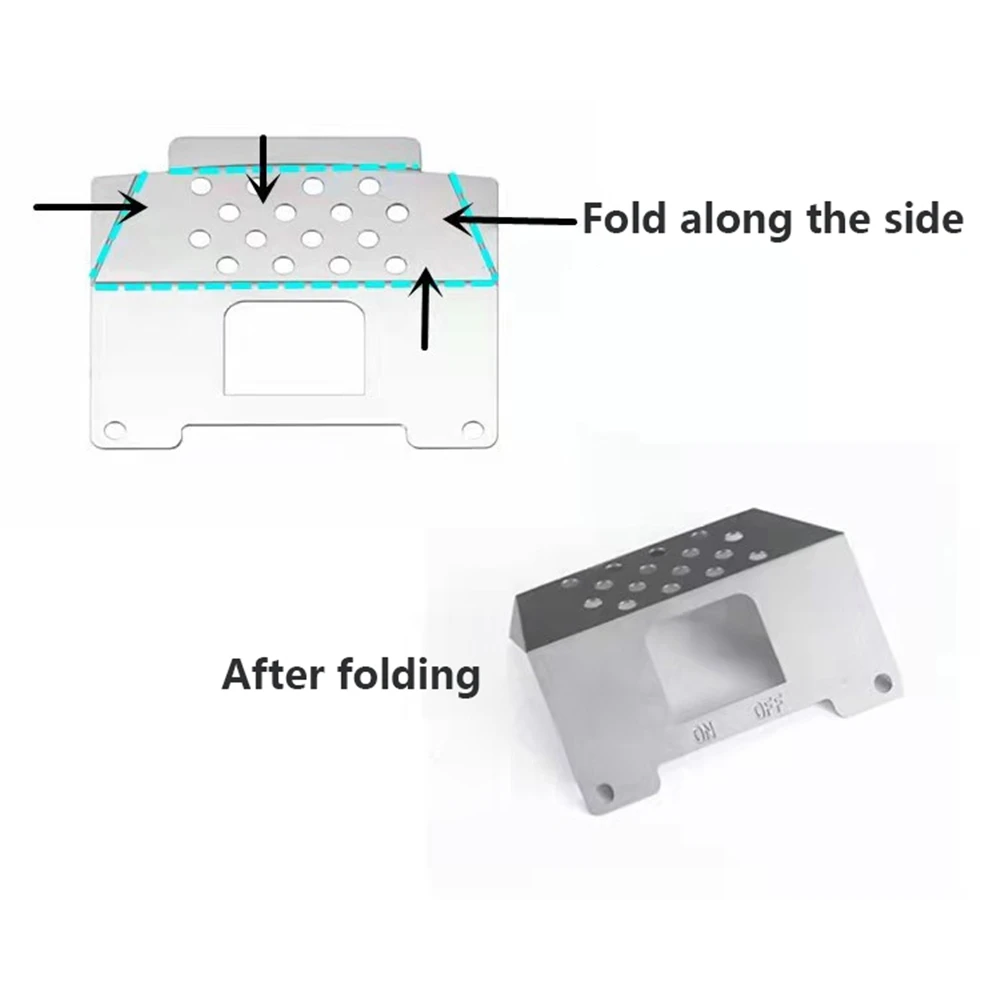 Peça de reposição para base de armadura, chassi de aço inoxidável antiderrapante para wpl d12 rc