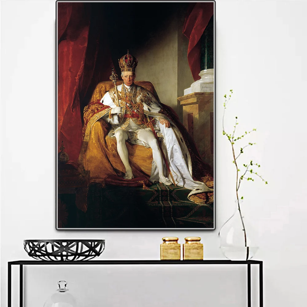 

Friedrich Von Amerling " Emperor Franz I of Austria " Canvas Oil Painting Picture Poster Wall Decor Home Interior Decoration