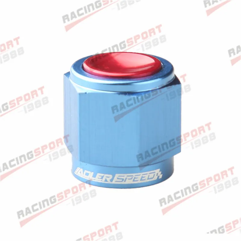 

6AN -6AN AN6 Flare Cap Caps Block Off Fitting Aluminum Red/Blue