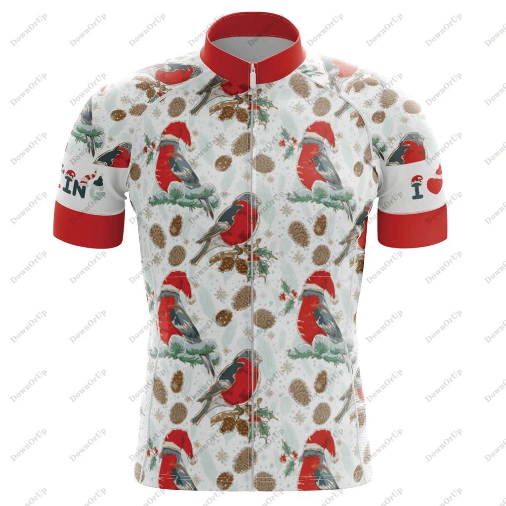 Christmas Men\'s Cycling Jersey Breathable Quick-Drying Maillot Ciclismo Hombre Cycling Equipment BIke Clothing
