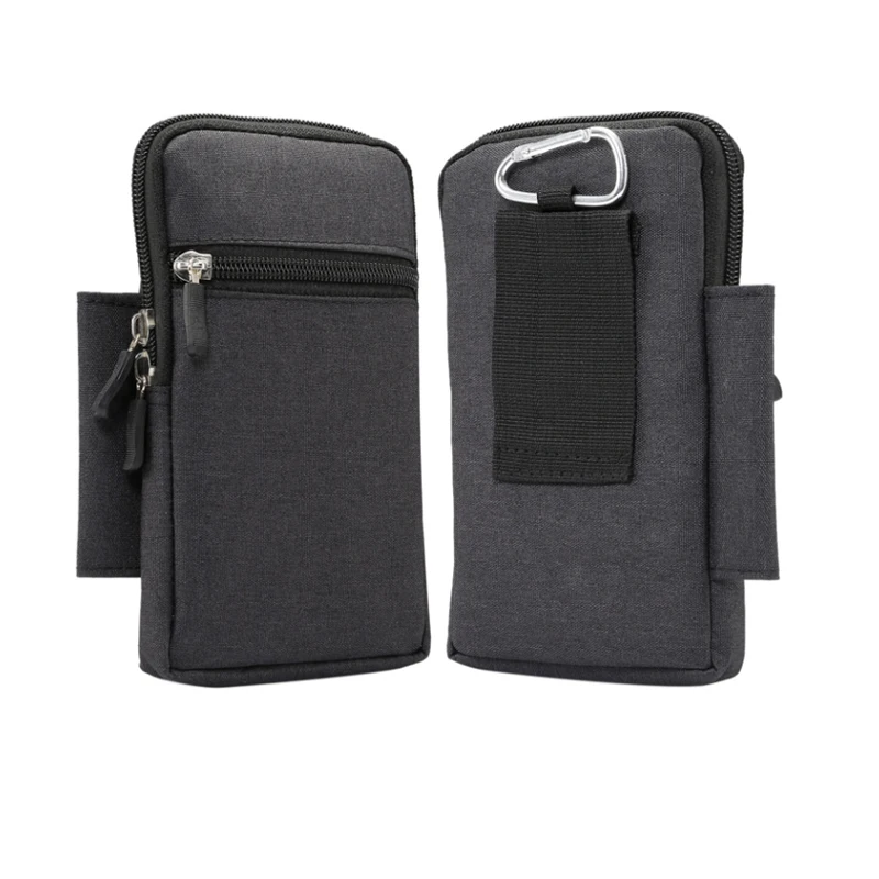 Cowboy Cloth Phone Pouch Belt Clip Bag for Samsung iphone Huawei Xiaomi Case with Pen Holder Waist Bag Outdoor Sport Phone Cover