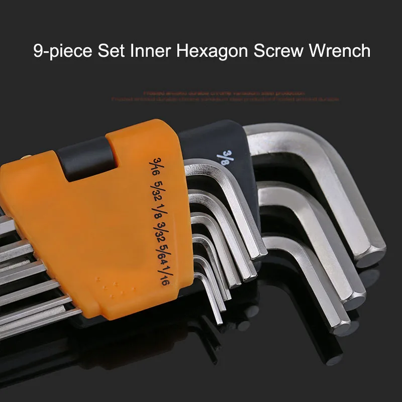 Inch Inner Hexagon Wrench Set Screwdriver Set Inner Hex Screw Wrench Special Medium Length Arm Tool Set