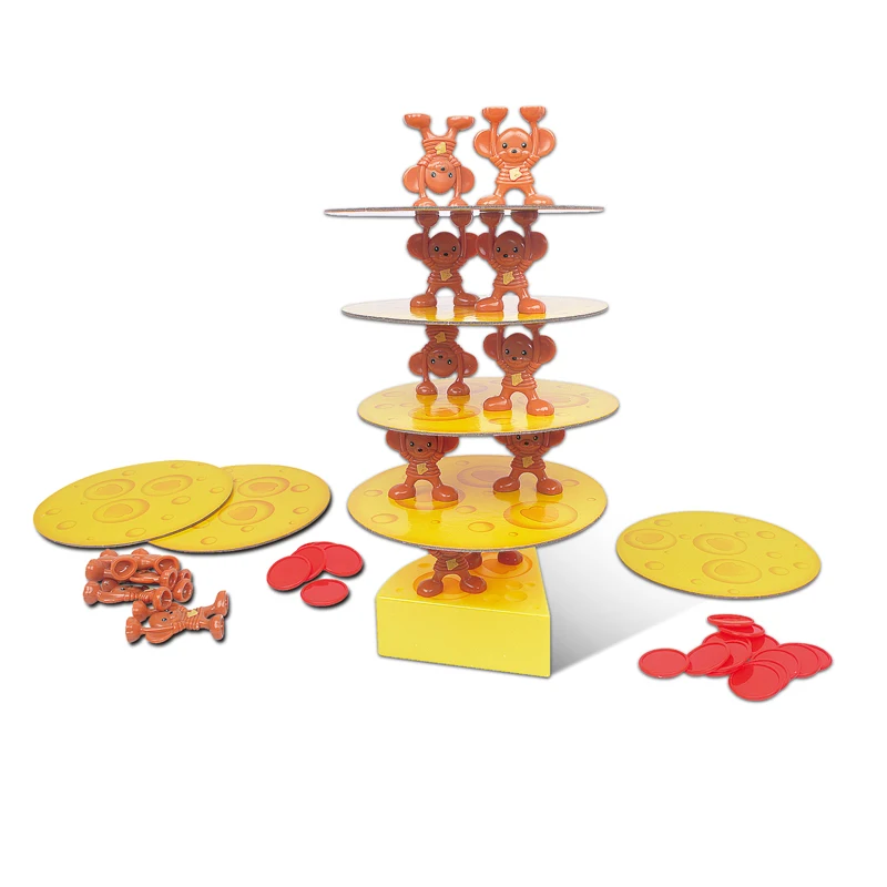 

Children's Fun Mouse And Cheese Plastic Balance Board Game Toy Game Pile