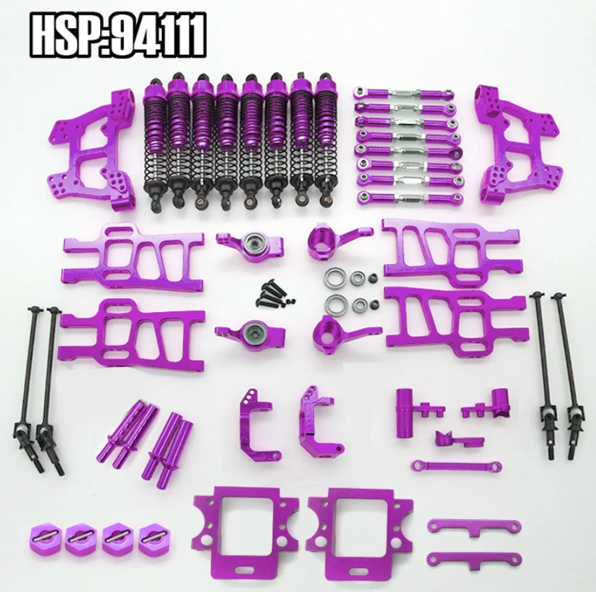 1:10 Unlimited RC Car Metal Upgrade Kit for HSP 1/10 Monster Truck 94111 94108 102010 102011 102012 106017 108019 108022 108004