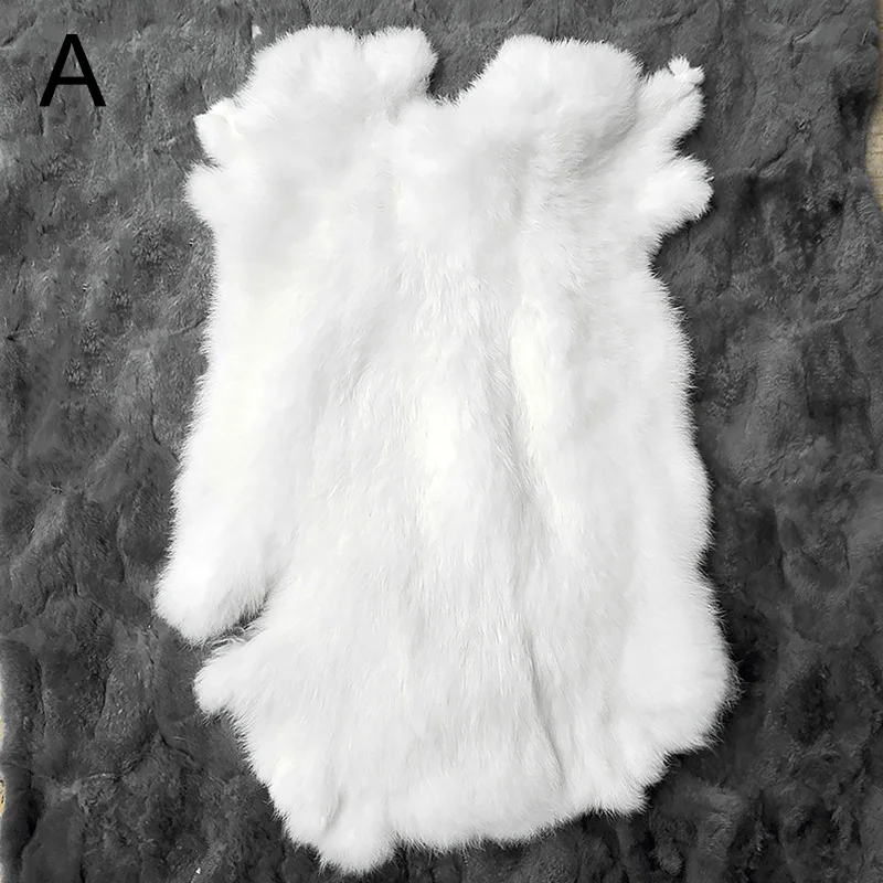 3 Colours Nature Rabbit Fur DIY Apparel Sewing Fabric Fluffy Rabbit Leather Fur Home Decoration Clothing Accessories Raw