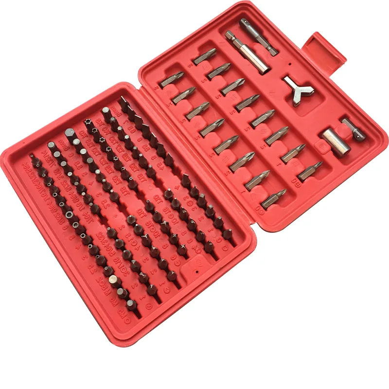 Precision Bits 100-Piece Set Chrome Vanadium Steel Durability Security Bit Set Corrosion Resistant