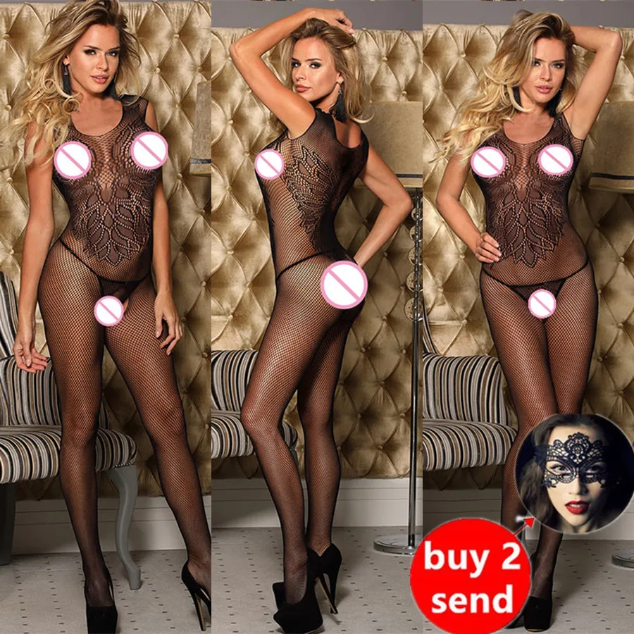 bodysuit sexy Bodystocking Women Sexy erotic Lingerie black fetish body porno underwear Crotchless babydoll costumes